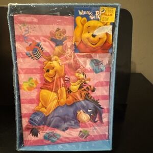 Vintage DISNEY Winnie the Pooh BOX Christmas Holiday 10 Cards & Envelopes New